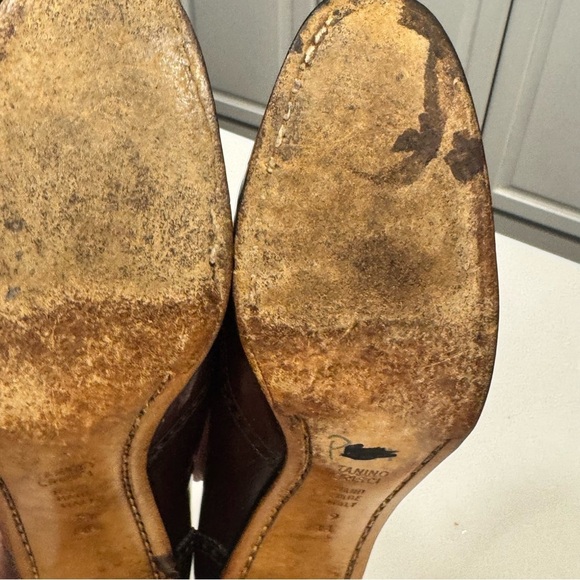 Tanino Crisci  Wingtip Heels Oxblood (Burgundy) Leather Sz 9 Handmade In Italy - Picture 11 of 13